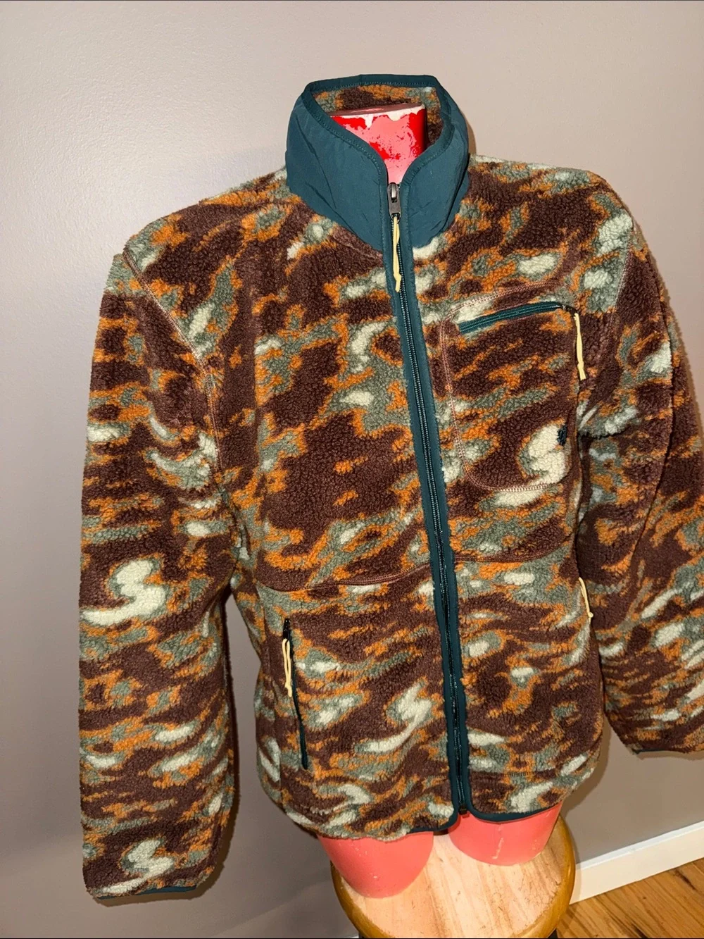 North Face - Camouflage Camo Sherpa Zip Jacket